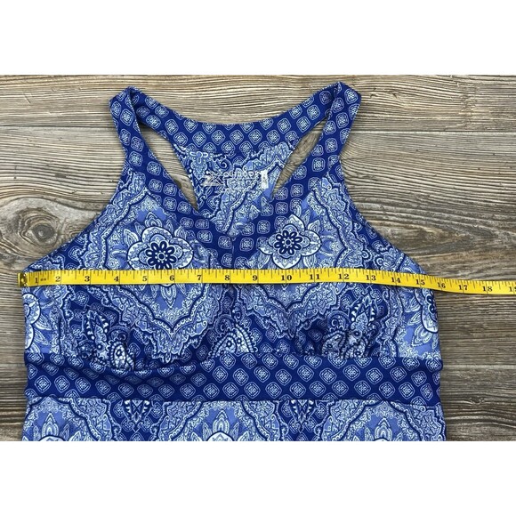ZX Outdoor Lifestyle Dress Size S Athletic Dress V Neck Racerback Blue Paisley - Picture 10 of 14